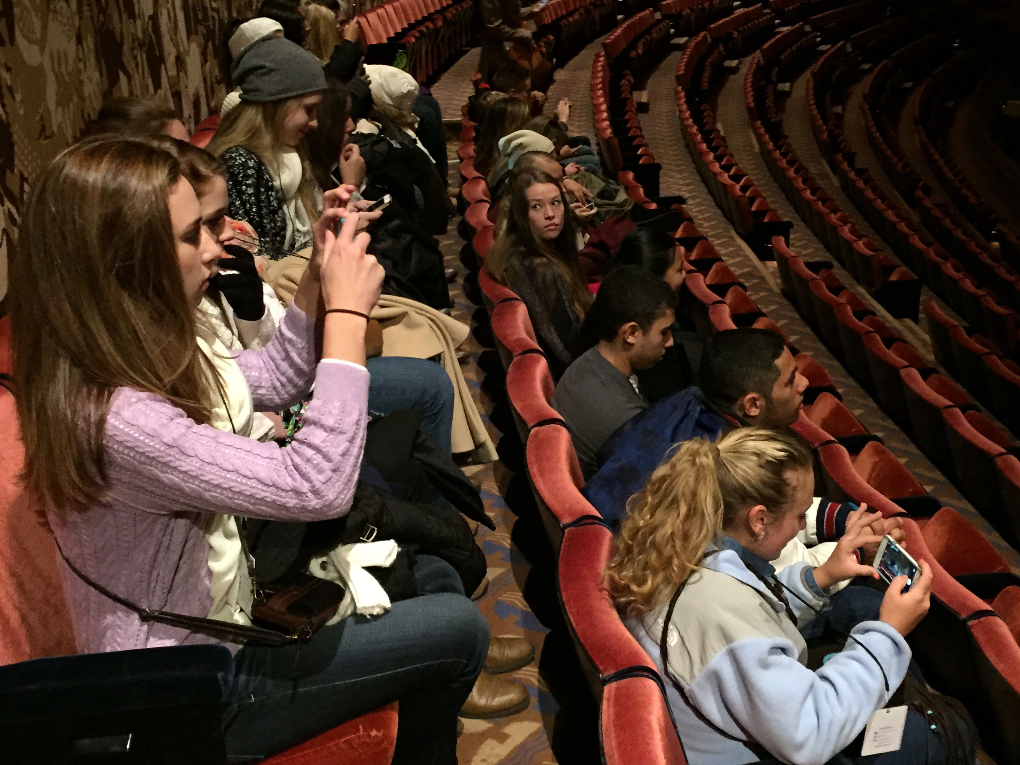 Students enjoying a tour of Radio City Music Hall