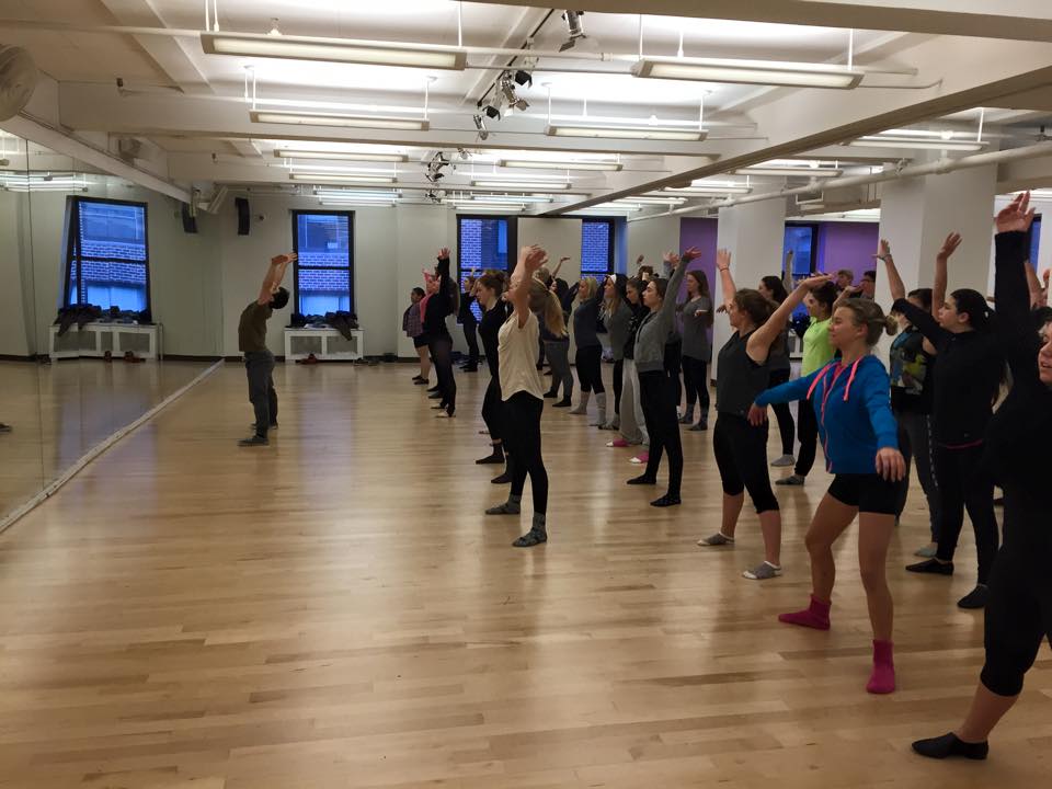 Students participated in an Artist Dance Workshop at The Broadway Dance Center with Chip from On the Town
