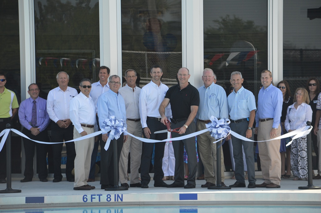 Aquatic Center ribbon cutting ceremony