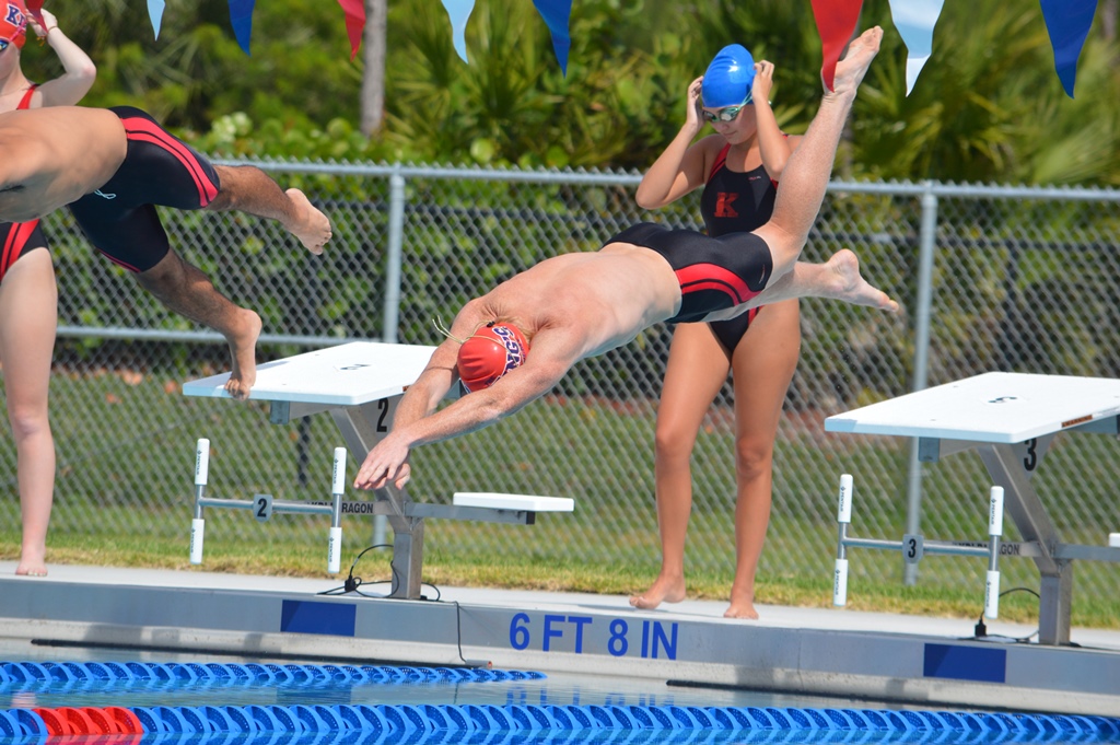 diving into the pool